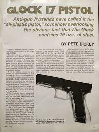 They are completely undetectable when passing through metal detectors. 1986 Glock 17 Article