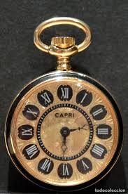 Antiguo Pequeno Reloj De Bolsillo Capri Carga Maual Y Automatico Reloj De Bolsillo Reloj Antiguo De Bolsillo Reloj