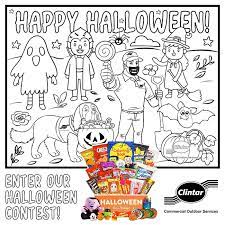 My happy halloween printable coloring pages help you have a friendly all hallows eve. Clintar S First Annual Halloween Colouring Contest Clintar Landscape Management