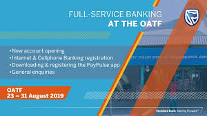 The sender needs to be a standard bank account holder with 247 online, *247#, or enterprise online from which to generate the payment. Standard Bank Namibia Full Service Banking At The Oatf Facebook
