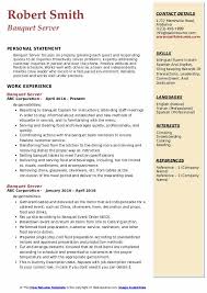 banquet server resume samples qwikresume