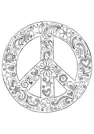 American Hippie Coloring Page Zentangle Art Peace Sign Coloring Pages Peace Sign Art Peace Sign