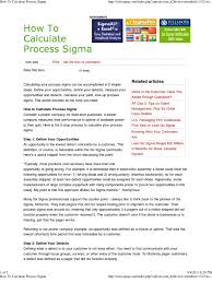 Sample mean = 6.5, sample standard deviation = 3.619. How To Calculate Process Sigma Standard Deviation Six Sigma