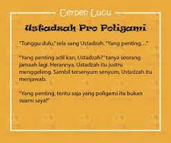 More images for kata kata lucu poligami » Cerpen Lucu Facebook Ustadzah Pro Poligami Yedepe Com