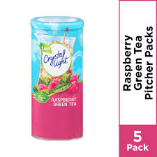 Crystal Light Raspberry Green Tea Powdered Drink Mix Low Caffeine 1 87 Oz Can Walmart Com Walmart Com