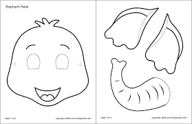 Did you know that african elephants have much larger ears than their asian counterparts, and only the male elephants have. Cut Out Elephant Mask Template Novocom Top