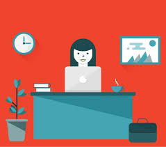 There are picks from ikea, amazon, wayfair, cb2, urban outfitters, and more. Free Vector Woman Sitting At Desk Working On Computer