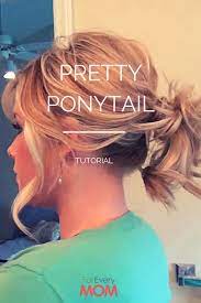 Start off with braiding diagonal from the area above one ear and. Love This Hair Tutorial For A Pretty Ponytail Hairstyle Works For Long Hairstyles And Hairstyles For Medium Length Hair Styles Pretty Ponytails Mom Hairstyles