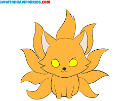 How To Draw A Nine-Tailed Fox - Easy Drawing Tutorial For Kids