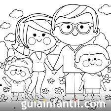 Imagen para colorear de un leoncito. Dibujos Para Colorear Derecho Del Nino A Tener Una Familia
