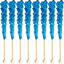 Blue Rock Candy Sticks 8ct Blue Candy Buffet Blue Candy Rock Candy Sticks
