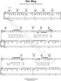 Songtextpaß auf, neulanddu brauchst keinen rechten wegdu steckst, neuland, mitten in der pubertätdeine unterschiede sind deine qualitätein dich, zweilanddein. Herbert Gronemeyer Der Weg Sheet Music In F Major Download Print Sku Mn0165284