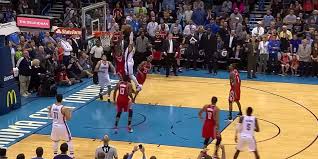 Russell westbrook of the houston rockets dunks the ball during. Russell Westbrook Makes Incredible Game Winning Dunk Vs Rockets