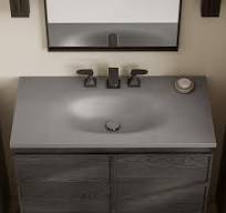 Swiss Madison 36 in. W x 18.5 in. D 3-Hole Widespread Concrete Vanity Top  Sink in Matte Dark Gray SM-VT6301DG-3