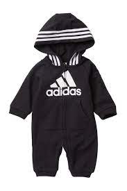 Shop a great selection of baby boy at nordstrom rack. Adidas Logo Hooded Romper Baby Nordstrom Rack Cute Baby Boy Outfits Baby Boy Outfits Boy Outfits