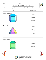 3d Shapes Worksheets