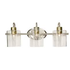 Watyo bathroom light fixtures black vanity light, 3 light wall sconces lighting bathroom lights with clear glass shades, bath wall lights wall lamp for mirror, kitchen, living room, bedroom, hallway 5.0 out of 5 stars 1 Catalina Vanity Light 3 Lights 25 Brushed Nickel 22247 000 Rona
