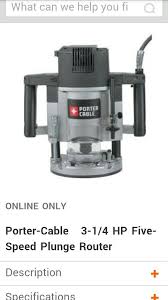 Porter Cable Router Porter Cable Router Plunge Router Porter Cable
