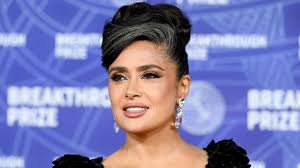 Salma Hayek's Quiet Silver Updo Is the Epitome of Elegance