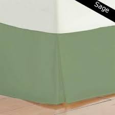 With a 14 inch drop and pleated. Bed Skirt Solid Sage Egyptian Cotton 10 Inches Drop Length