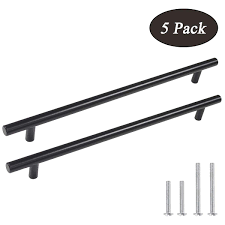 Designer handles for kitchen cabinets. 30 Pack Probrico Black Stainless Steel Kitchen Cabinet Door Handles T Bar Drawer Pulls Knobs Diameter 1 2 Inch Hole Centers 3inch 5inch Length Cabinet Hardware Tools Home Improvement Ekbotefurniture Com