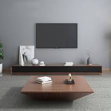 Nordic Style Big Square Solid Wood Walnut Tea Coffee Table High Gloss Big Round Wooden Tea Tabl Centre Table Living Room Living Room Tv Stand Living Room Table
