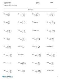 Some of the worksheets displayed are evaluating functions date period, evaluating trig exactly, precalculus work name section inverse trig, evaluating trigonometric functions, work inverse trigonometric functions, algebra 2 evaluating trig functions work pdf. Evaluate Trigonometric Functions Skills Practice By Brian Mclogan