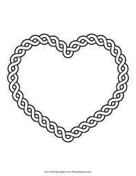 Supercoloring.com is a super fun for all ages: Celtic Heart Coloring Page Free Printable Pdf From Primarygames