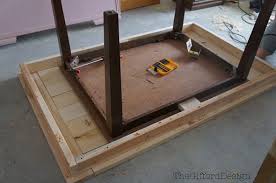Farmhouse Table Built On Top Of Existing Table Yessss Crafting For Holidays Diy Farm Table Diy Farmhouse Table Diy Table