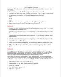 Selection pogil answer key bing evolution and selection pogil answer key pdf free pdf download now speciation and extinction paul andersen details the evolutionary processes of speciation and extinction stickleback evolution in lake loberg is â€¦ pogilâ„¢ activities for high. Hardy Weinberg Problems Instructions Write All Chegg Com