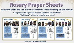 More importantly, catholics pray the rosary as a means of entreaty to ask god for a special favor, such as helping a loved one recover from an illness, or to thank god for blessings received — a new baby, a new job, a new moon. Rosary Prayer Sheets Great For Kids And Teens Catholic Inspired