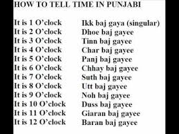 How To Tell Time In Punjabi Part 1 Learn To Tell Time Learn Hindi Telling Time
