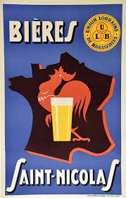Biere Saint Nicolasbiere Saint Nicolashumblot Nancy Imp Vers 1930 Affiche Entoilee Vintage Poster On Linnen T B E A 95 X 6 Biere Publicites Retros Affiche
