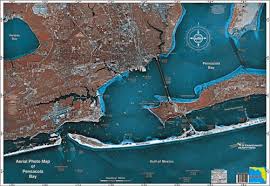 Pensacola Bay Aerial Chart F122 Keith Map Service Inc
