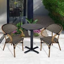 Stackable Outdoor Patio Dining Chairs Set Of 4 Aluminum Frame Balcony Wicker Furniture Chair Patio Dining Chairs Indoor Chairs Patio Dining