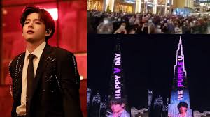 Discover short videos related to bts v on burj khalifa on tiktok. Sbs Star Video Bts V Becomes The First K Pop Artist To Print On Burj Khalifa For His Birthday