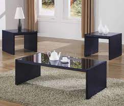 Check spelling or type a new query. Black Modern 3pc Coffee Table Set W Black Glass Tops