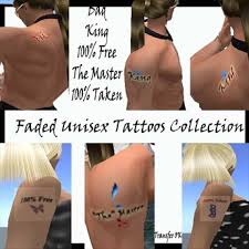 Slodive offers a wide range of unisex tattoo designs and examples with articles about unisex tattoos. Second Life Marketplace Tattoos Faded Set Unisex