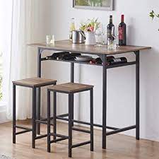 Shop allmodern for modern and contemporary pub table sets dining room sets to match your style and budget. Buy Ibf Modern Bar Table Set Wood And Metal Dining Table Set Industrial Breakfast Pub Table Counter Height Table With 2 Chairs Stools For Kitchen Living Room Rustic Oak 42 Inch Online