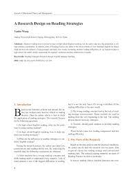 Read the case study very thoroughly, preferably several times. Pdf A Research Design On Reading Strategies