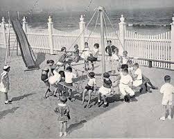 Black And White Children Playing Together The John C White Memorial Playground In 1975 Lane Memorial Library Happy Kids Playground Playground Equipment