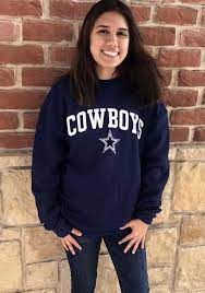 Dallas Cowboys Womens Navy Blue Claude Crew Sweatshirt 41022727 In 2020 Dallas Cowboys Shirts Dallas Cowboys Outfits Dallas Cowboys Sweatshirt