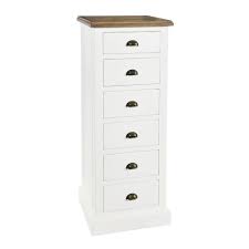 This dresser is wood mixed with composite materials, which are quite durable. Lulworth White 6 Drawer Tall Chest Bedroom From Breeze Furniture Uk