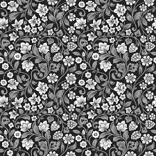 Black And White Elegant White Flower Background Vector Vector Seamless Vintage Floral Pattern Stylized Silhouettes Royalty Free Cliparts Vectors And Sto Vintage Floral Pattern Floral Pattern Background Vintage