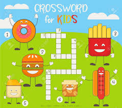 You can play it any day of the week! Kids Colorful Crossword In English Magazine Book Puzzle Game With Cute Fast Food Characters Vector Illustration Royalty Free Cliparts Vectors And Stock Illustration Image 102135115