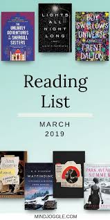 March 2019 Reading List Book Blogger Books Reading Lists