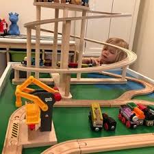 Table Top Spiral By Mountain Spiral Railway The Ultimate Etsy Wood Train Brio Wooden Train