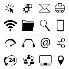 Collection Of Communication And Business Symbols Contact E Mail Mobile Phone Spon Symbo In 2020 Business Symbols Technology Icon Social Media Marketing Quotes