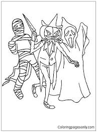 In the below free and printable collection, you can find sketches of the mammoths in different sizes and shapes. Group Of Creepy Monsters Coloring Pages Halloween Coloring Pages Coloring Pages For Kids And Adults