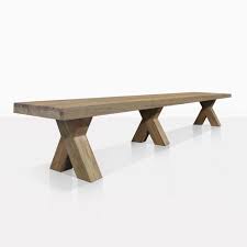 Outdoor dining furniture leisure myanmar teak dining table set garden wooden benches. Boxx Reclaimed Teak Outdoor Benches Patio Furniture Teak Warehouse